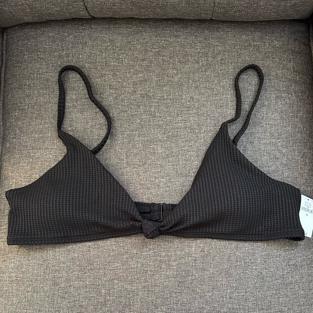 GAP Black Recycled Bikini Top Size XL NWT
